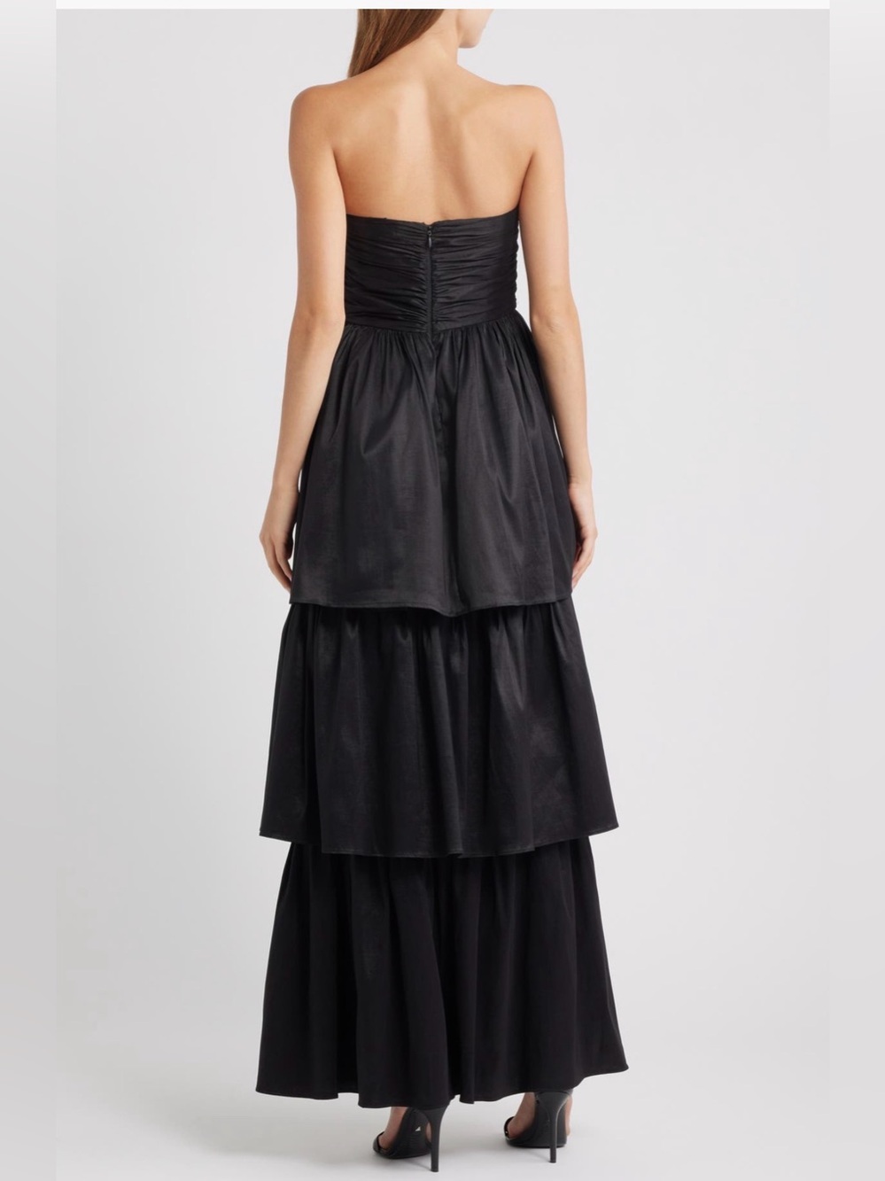 Lulu’s Black Tiered Maxi Dress Large B781 - Picture 2 of 5